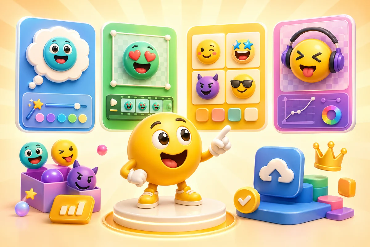 Best AI emoji generators comparison illustration