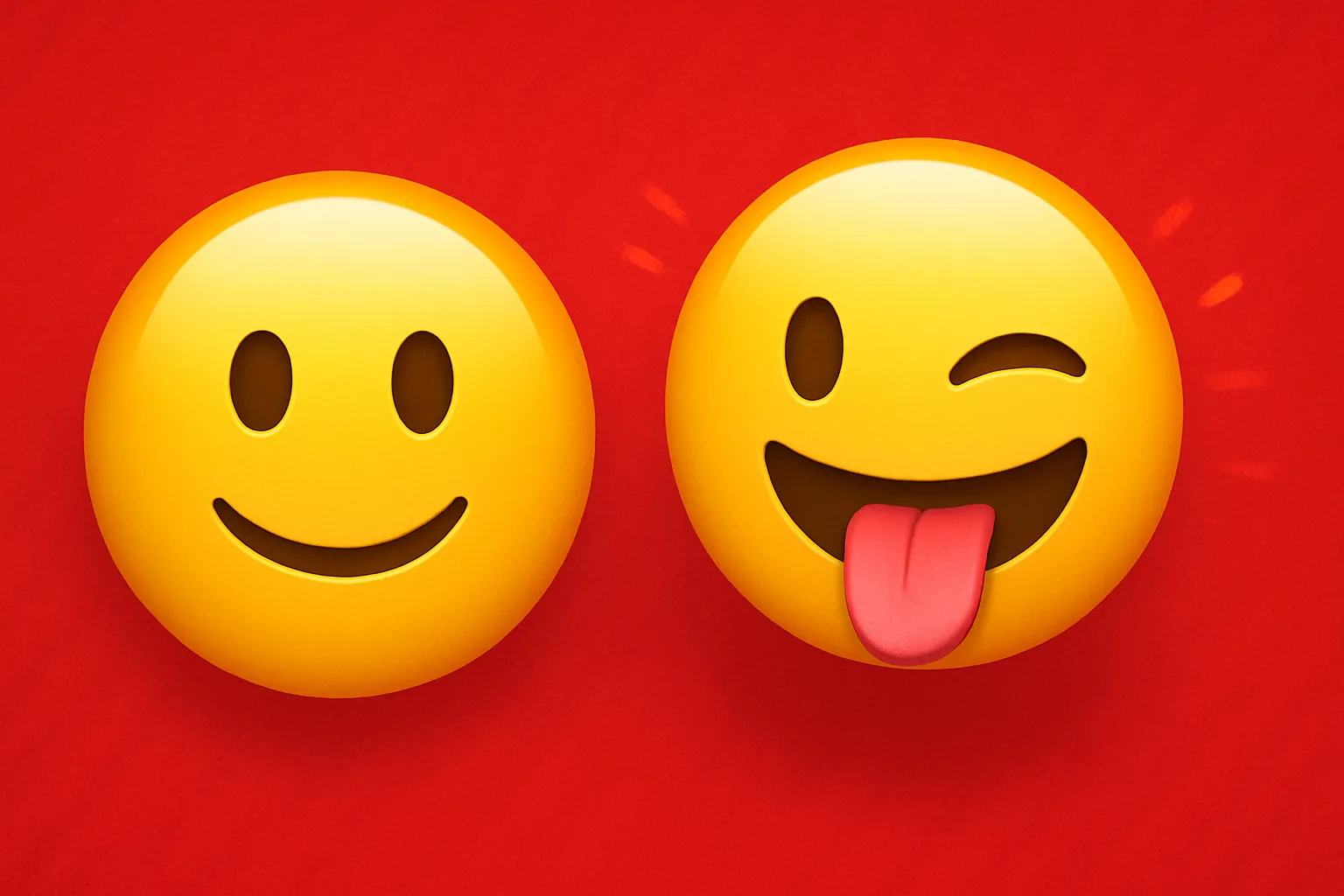 Animated emoji before and after