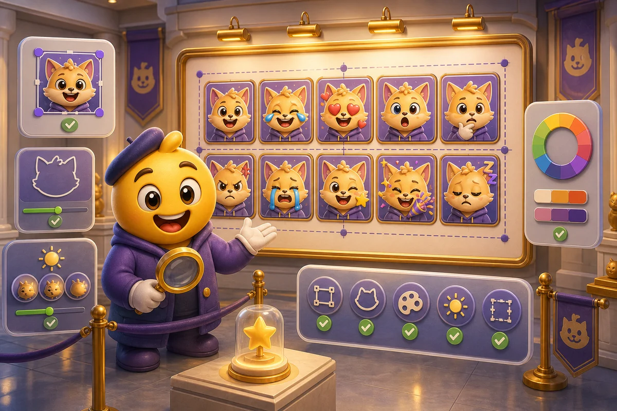 How to Keep an AI Emoji Pack Consistent illustration