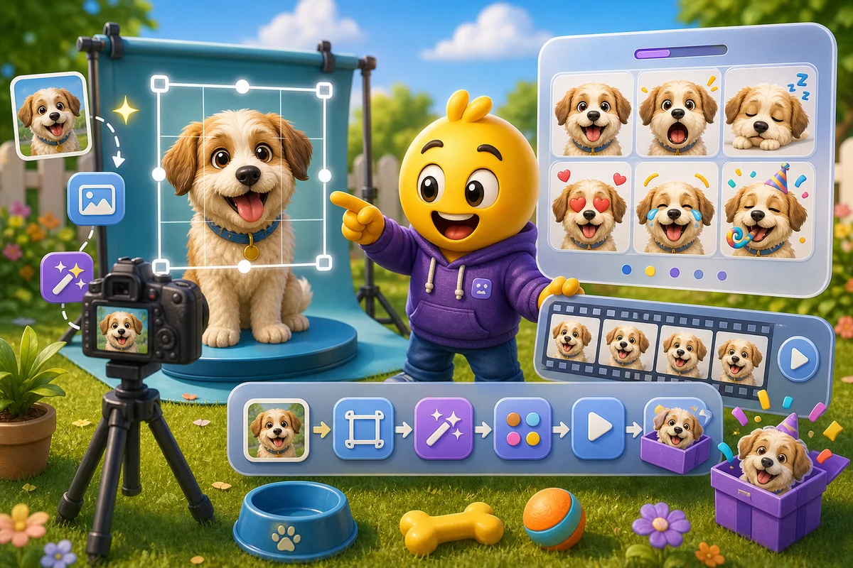 Pet Photo to Animated Emoji Pack: A Practical Workflow illustration